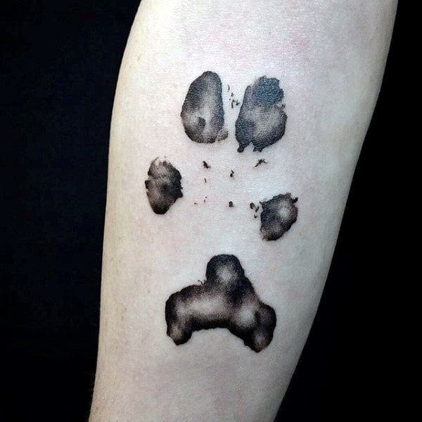 tatuaje huella pisada perro 90