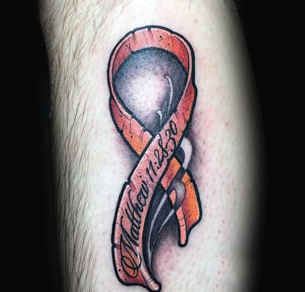 tatuaje lazo contra cancer 108