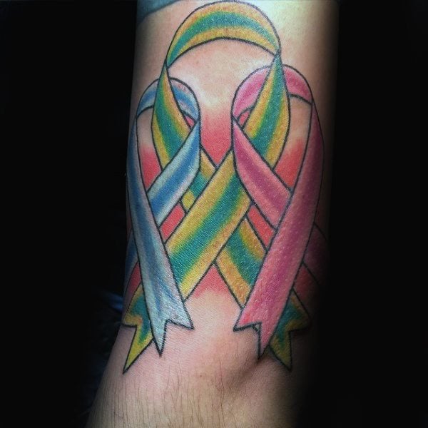tatuaje lazo contra cancer 123