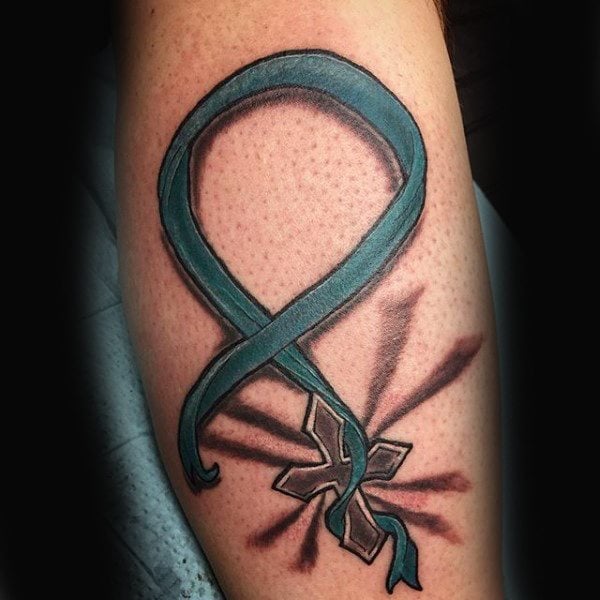 tatuaje lazo contra cancer 150