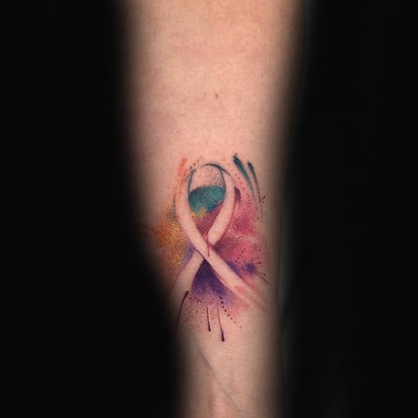 tatuaje lazo contra cancer 174
