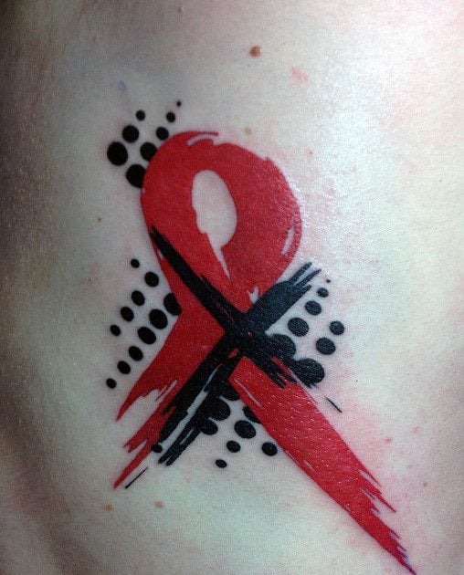 tatuaje lazo contra cancer 180