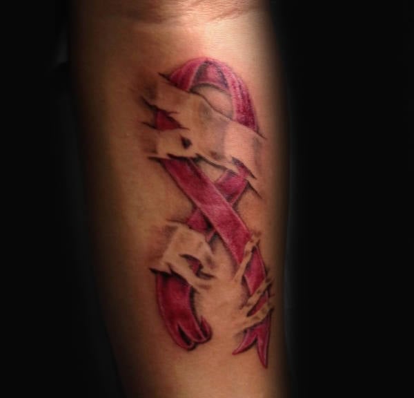 tatuaje lazo contra cancer 189