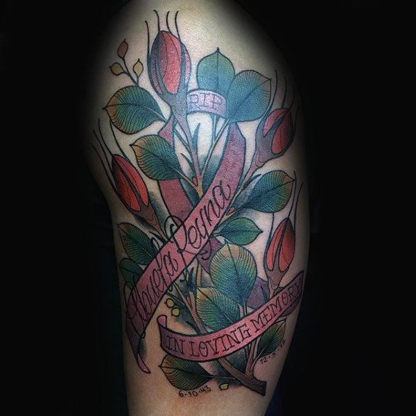 tatuaje lazo contra cancer 36