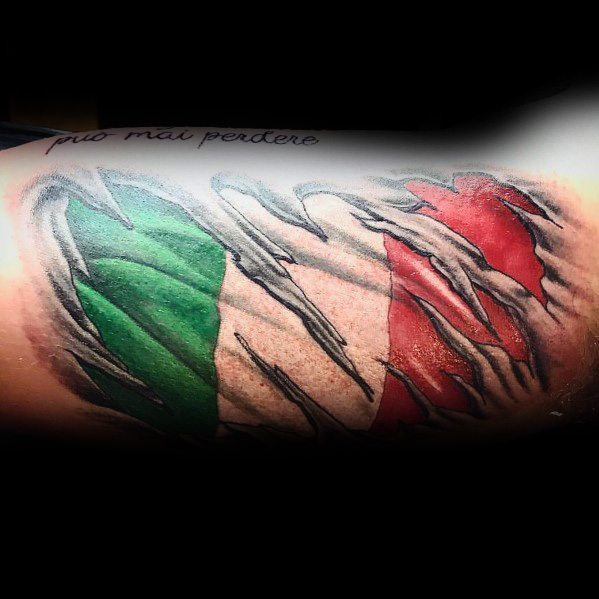 tatuaje bandera italiana 13