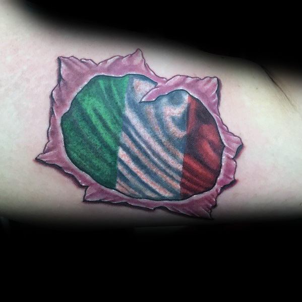 tatuaje bandera italiana 55