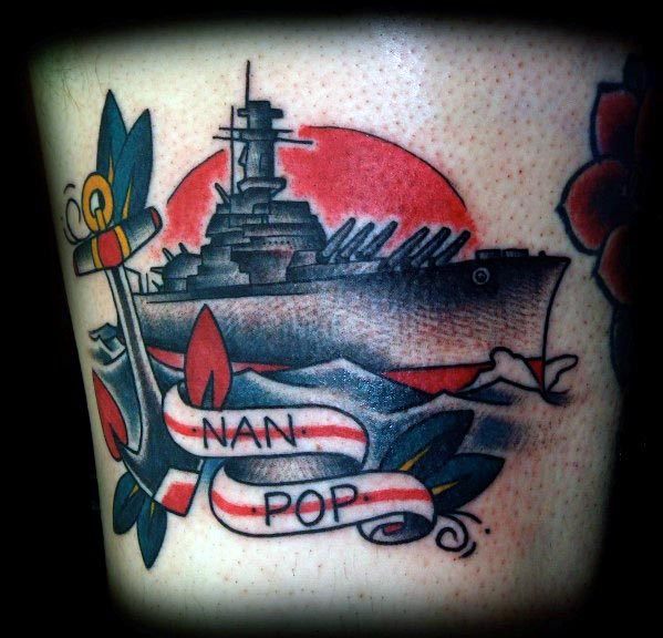 tatuaje barco guerra acorazado 03