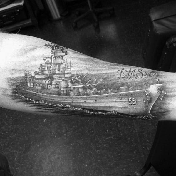 tatuaje barco guerra acorazado 21