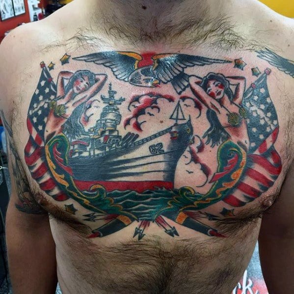 tatuaje barco guerra acorazado 31