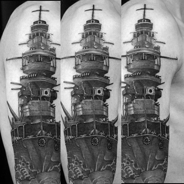 tatuaje barco guerra acorazado 47