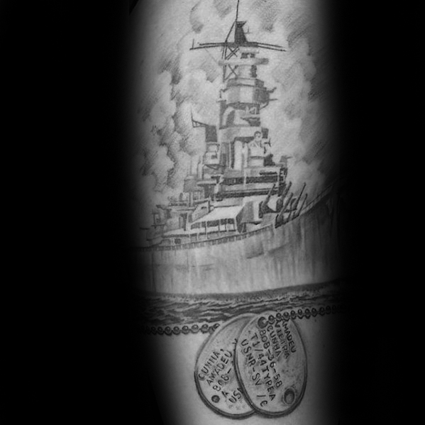 tatuaje barco guerra acorazado 53
