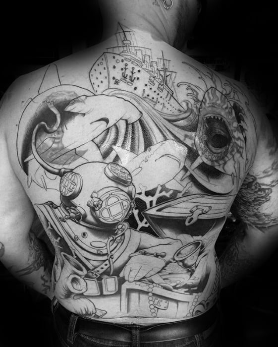 tatuaje barco guerra acorazado 77
