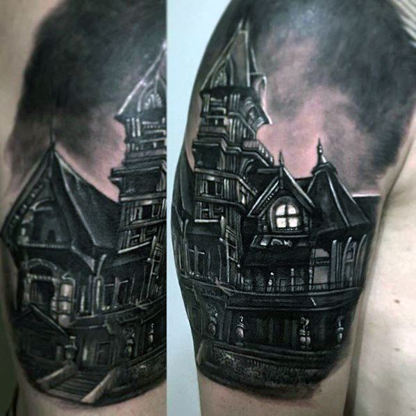 tatuaje casa encantanda 67