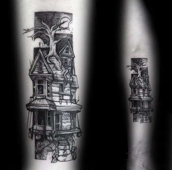 tatuaje casa encantanda 95