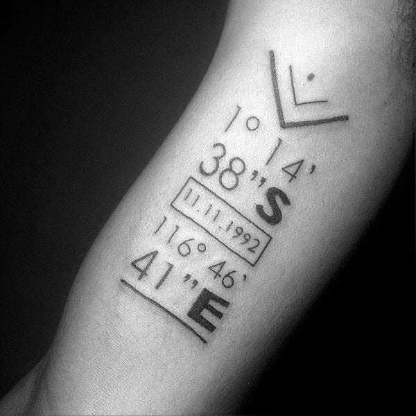 tatuaje coordenada geografica 93
