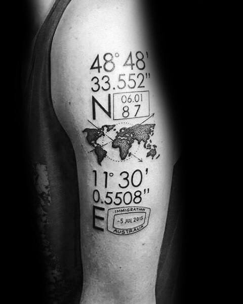 tatuaje coordenada geografica 97
