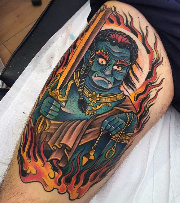 49 Tatuajes de Fudo Myo-o, el Rey de la Sabiduría