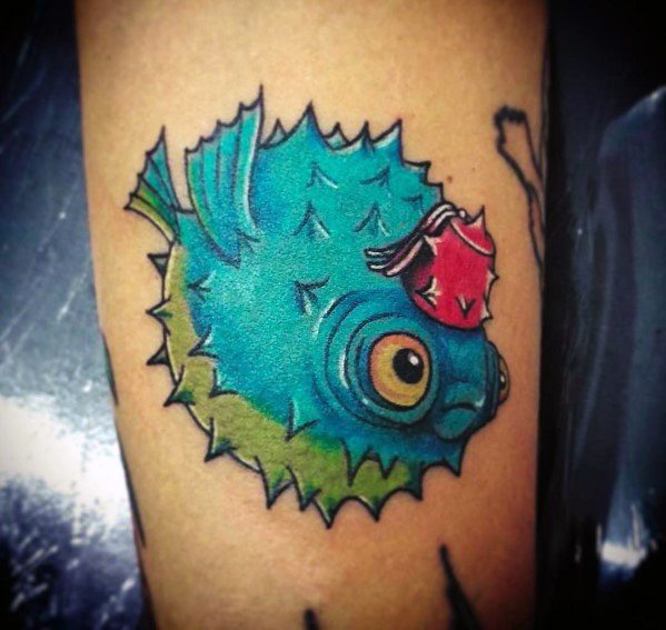 tatuaje pez globo 45