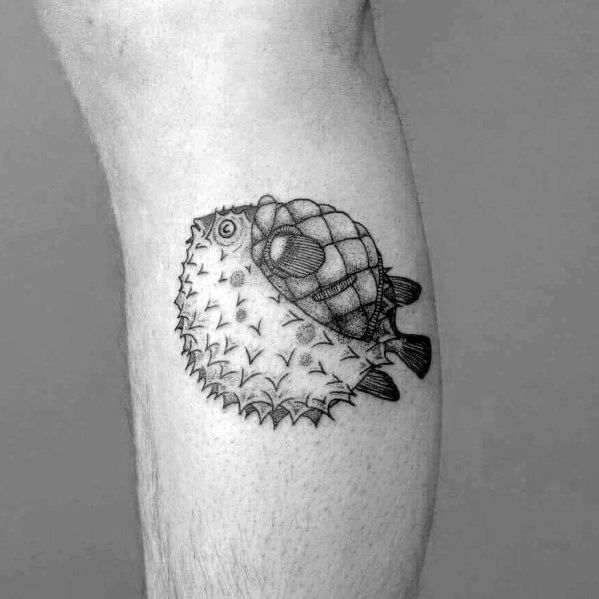 tatuaje pez globo 55