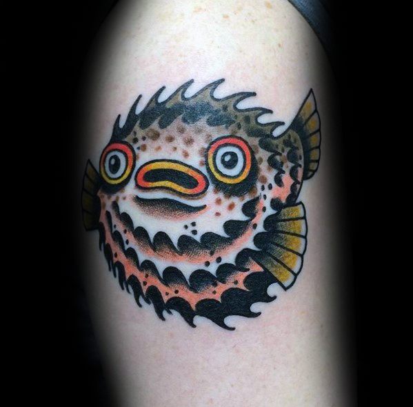tatuaje pez globo 67