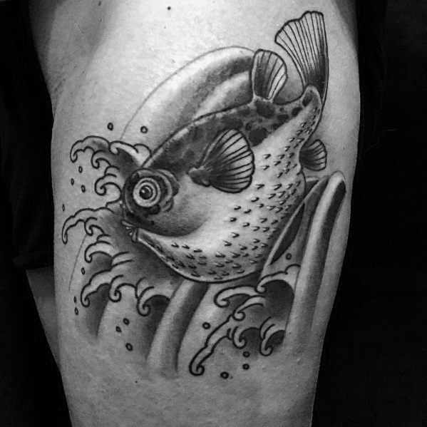 tatuaje pez globo 73