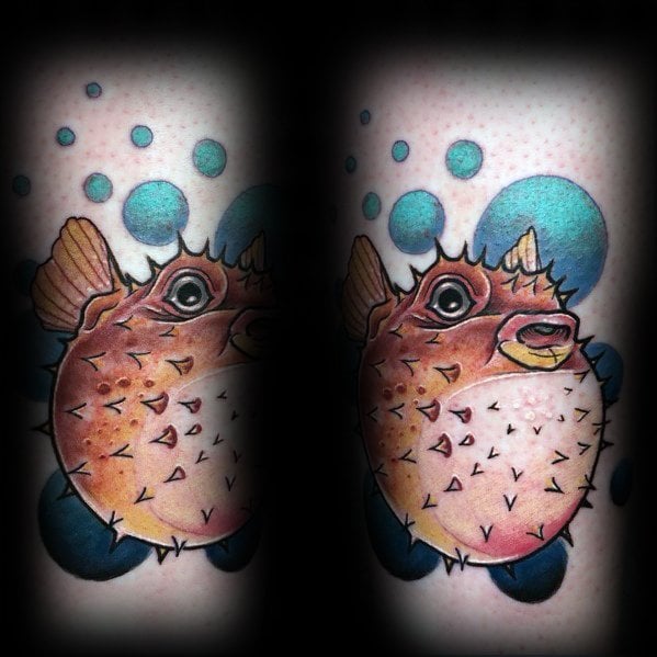 tatuaje pez globo 89