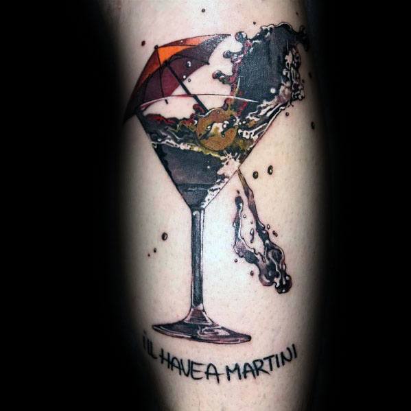 tatuaje vaso martini 13