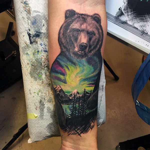 tatuaje aurora boreal polar 01