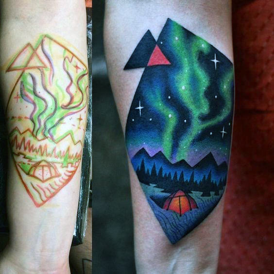 tatuaje aurora boreal polar 03