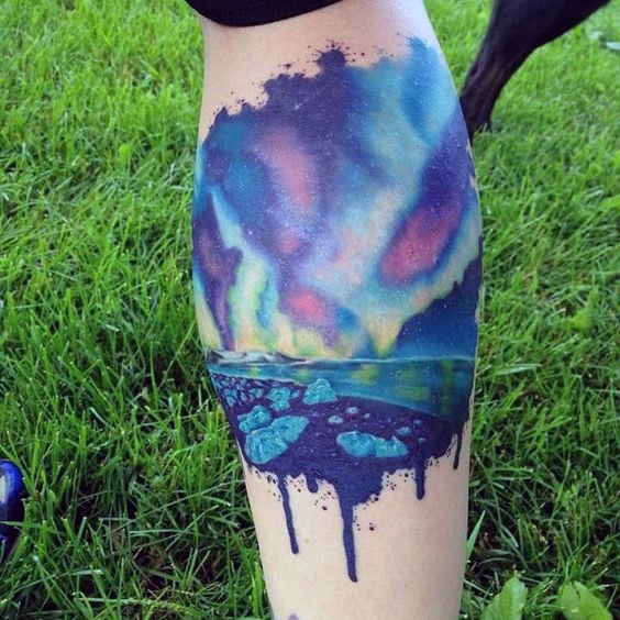 tatuaje aurora boreal polar 09