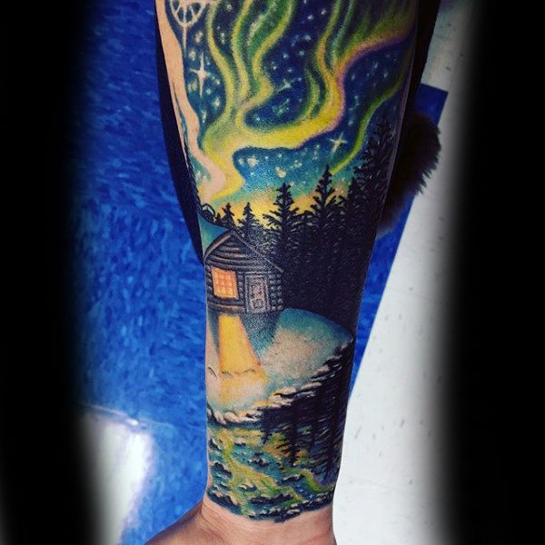 tatuaje aurora boreal polar 11