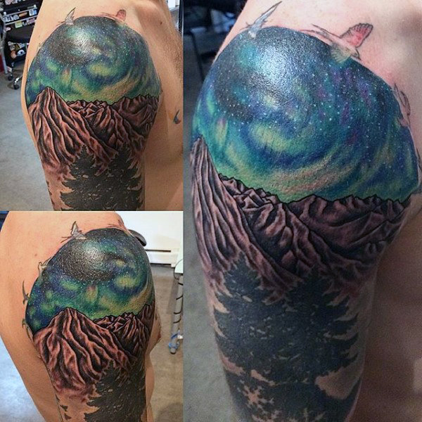 tatuaje aurora boreal polar 17
