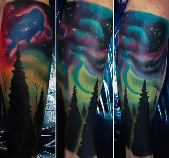 tatuaje aurora boreal polar 19