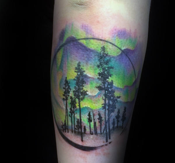 tatuaje aurora boreal polar 29