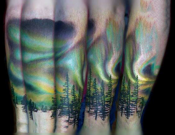 tatuaje aurora boreal polar 31