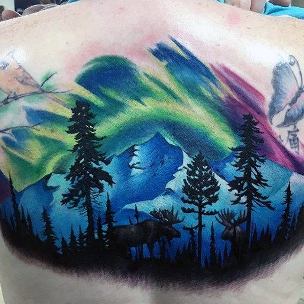 tatuaje aurora boreal polar 37