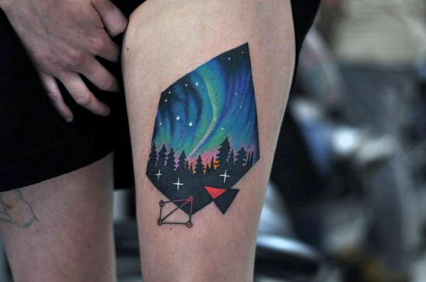 tatuaje aurora boreal polar 49