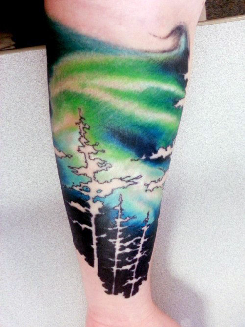 tatuaje aurora boreal polar 55