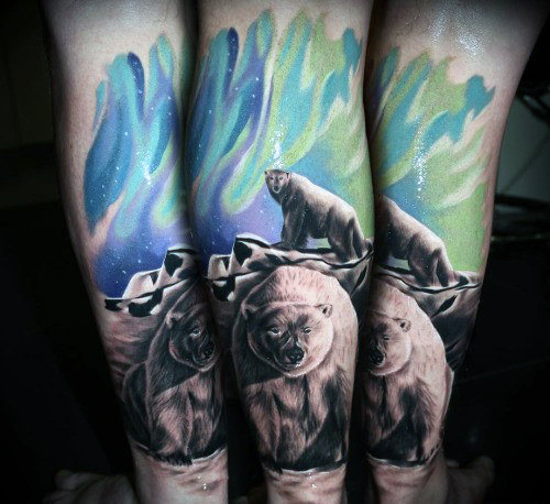 tatuaje aurora boreal polar 65