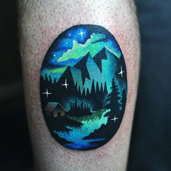 tatuaje aurora boreal polar 75