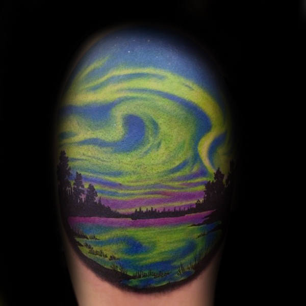 tatuaje aurora boreal polar 77