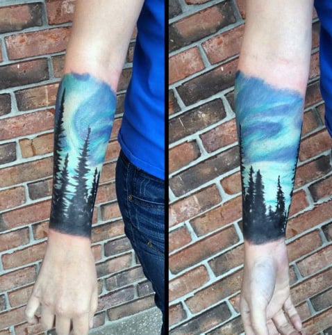 tatuaje aurora boreal polar 83