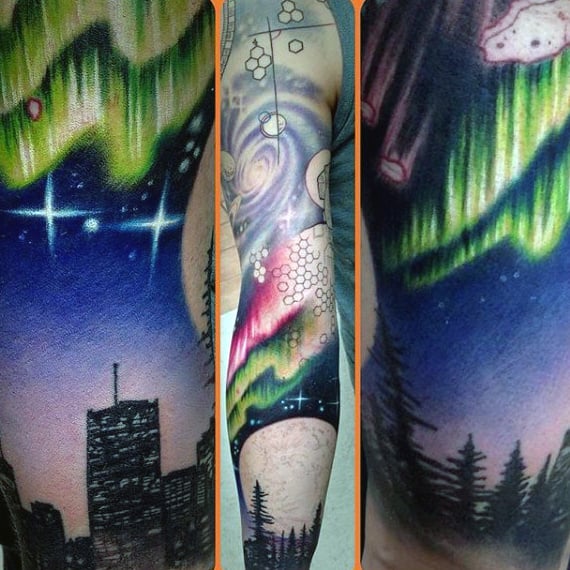 tatuaje aurora boreal polar 91