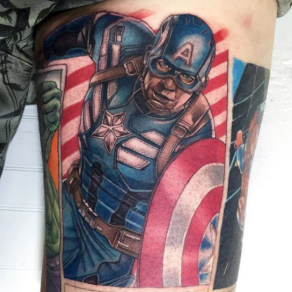 tatuaje capitan america 111