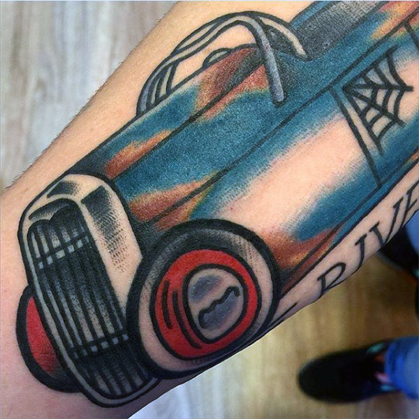 tatuaje coche antiguo americano hot rod 09