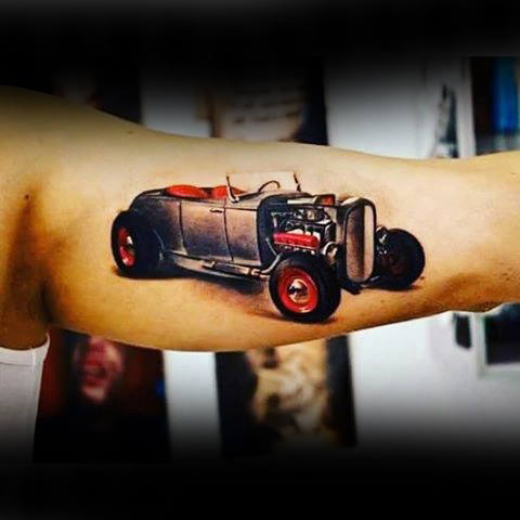 tatuaje coche antiguo americano hot rod 111