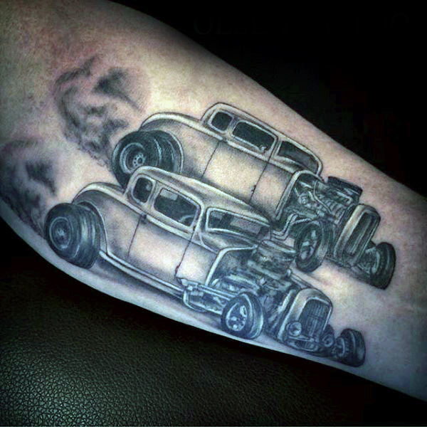 tatuaje coche antiguo americano hot rod 89