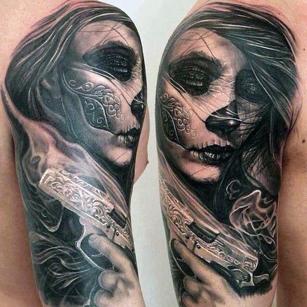 tatuaje dia de los muertos 13