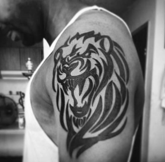 tatuaje leon estilo tribal 27