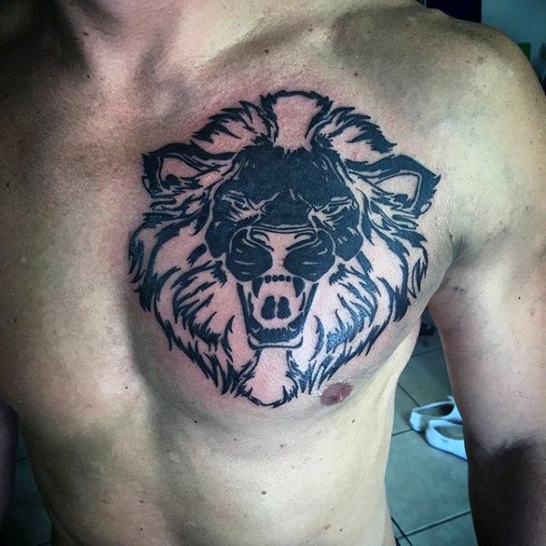 tatuaje leon estilo tribal 37